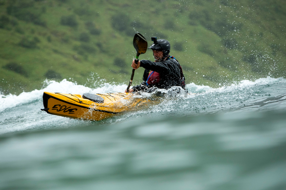 Øystein paddling an Edge Alnes